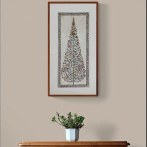 Hand Painted Patachitra - Tree of Life on Tasar Silk
