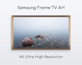 Rocks in Fog. Samsung Frame TV. Fine Art Photography (4K Digital Print Download)
