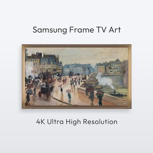Monet "El Puente Nuevo" Samsung Frame TV Art. Pintura famosa (Descarga de impresión digital 4K)