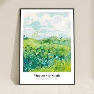 Van Gogh “Green Wheat Fields” Printable Wall Art. Minimalist Print. Digital Download Poster.