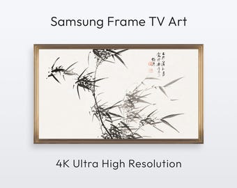 Téléviseurs Samsung Frame Art : Sumi-e japonais au bambou (Téléchargement d’impression numérique 4K)