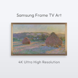 Monet "Haystacks" Samsung Frame TV Art. Famous Painting (4K Digital Print Download)