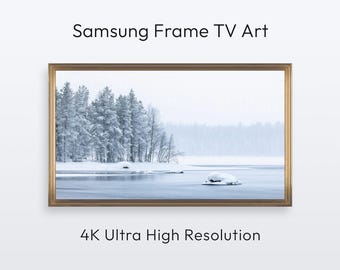 Winter River. Samsung Frame TV Art. Finland Nature Photography (4K Digital Print Download)