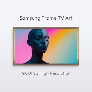 Abstract Pop Art. Samsung Frame TV. Neon Portrait (4K Digital Print Download)