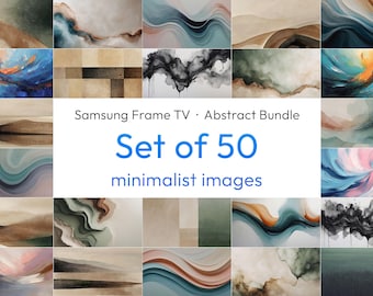Abstract Art Set for Samsung Frame TV. 50 Minimalist Images (4K Digital Print Download)