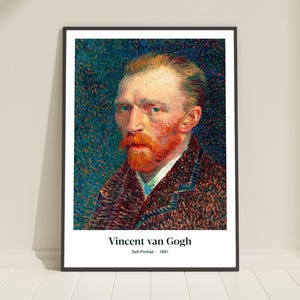 Van Gogh “Self-Portrait” Printable Wall Art. Minimalist Print. Digital Download Poster.