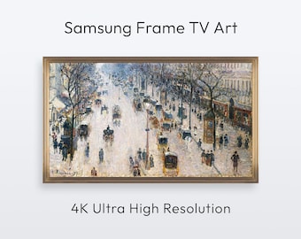 Samsung Frame TV-konst, Pissarro "Boulevard Montmartre" (nedladdning av digitalt 4K-tryck)