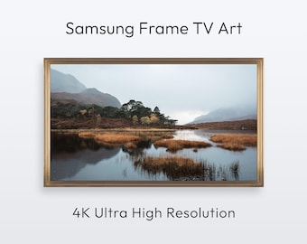 Moody Loch Samsung Frame TV Art: Scottish Highlands Landscape Photo (4K Digital Print Download)