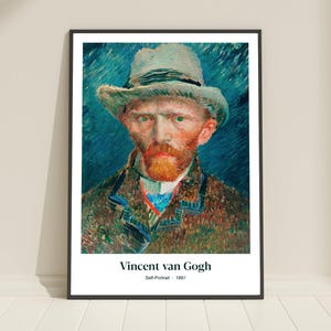 Van Gogh “Self-Portrait” Printable Wall Art. Minimalist Print. Digital Download Poster.
