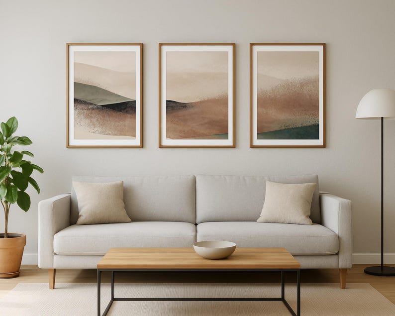 Photo inspiration: Gallery Detail: Abstract Landscape Printable Wall Art Set Of 3 Minimalist Digital