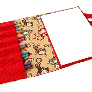 Buntstifte Etui, Geldbörse, Etui, Kinderspielzeug, Buntstifte Etui, Reise-Maltier, Reise-Etui - Silly Monkeys