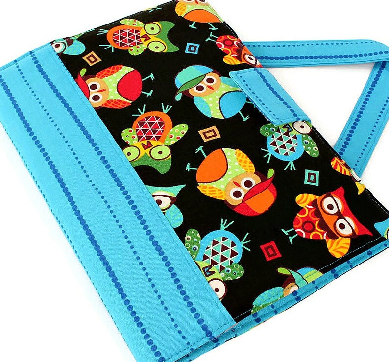 Crayon wallet, crayon case, children's art toy, crayon holder, coloring toy, crayon artist case, travel toy, crayon roll Boy Owls image 2