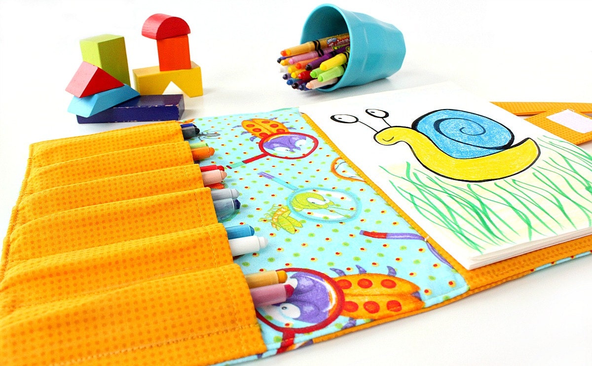 Crayon Case With Option to Add Name Crayon Wallet Etsy