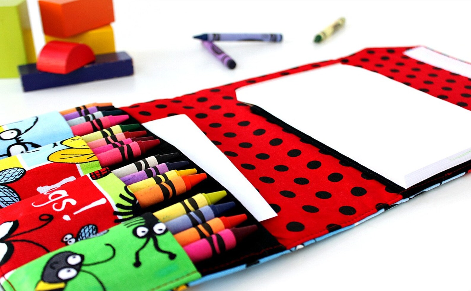 Crayon Wallet Crayon Organizer Children's Coloring Toy Etsy