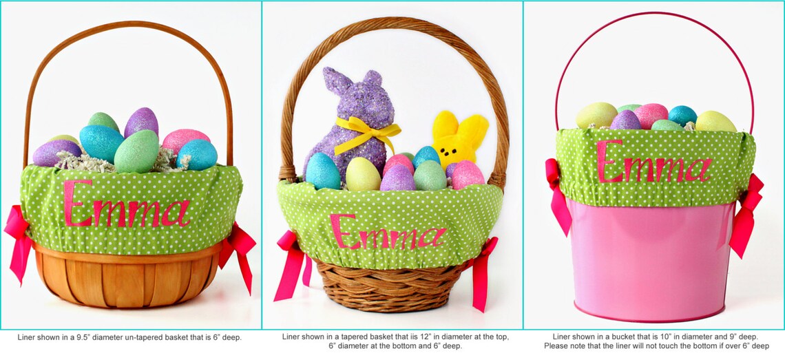 Large Personalized Easter Basket Liner for Oversized Easter Etsy