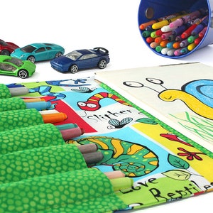 Buntstift, Brieftasche, Kreide-Etui, Kinderspielzeug Kunst, kreidehalter, Färbung Spielzeug, Buntstift Künstler Fall Reisen Spielzeug, Buntstift Roll - Reptilien