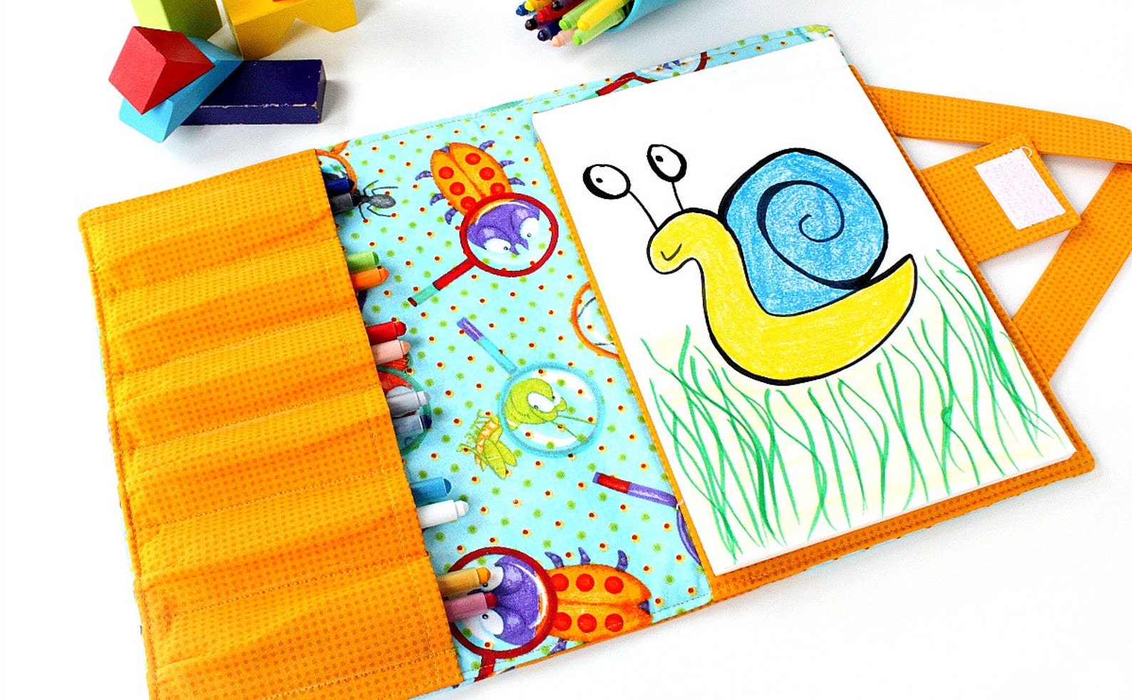 Crayon Case With Option to Add Name Crayon Wallet Etsy