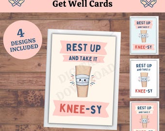 Knee Replacement Get Well Card: Funny Surgery Recovery (PDF Download)