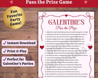 Galentine’s Party Game Printable | Pass the Prize | Valentine Girls Night Game