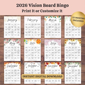 March Bucket List Bingo Printable | Spring Reset Goal Setting Game (Digital Download)