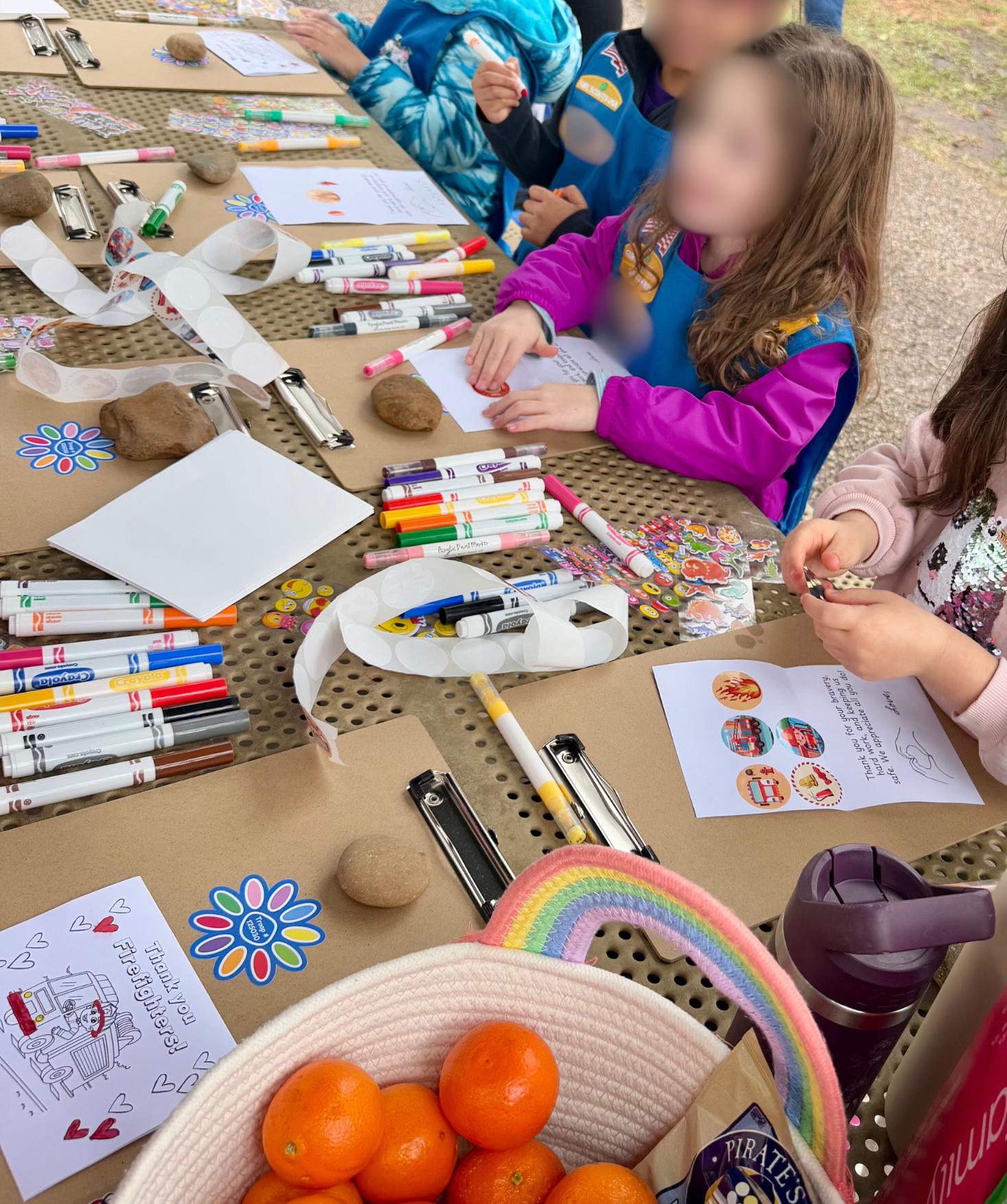 Printable Firefighter Thank You Card Kids Coloring Activity (digital