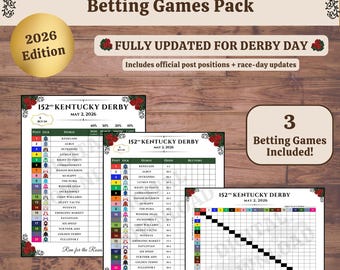 Paquete de juegos de apuestas para el Kentucky Derby 2026: tabla de apuestas, conjunto de cuotas, exacta (PDF)