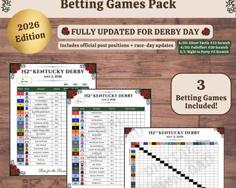 Kentucky Derby Betting Games Pack 2026 – Wagering Grid, Odds Pool, Exacta (PDF)