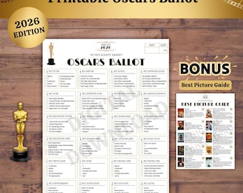 2026 Oscars Ballot & Picture Guide (Printable PDF Download