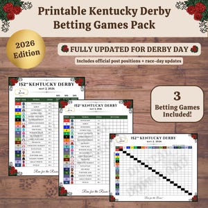 Kentucky Derby Betting Games Pack 2026 – Wagering Grid, Odds Pool, Exacta (PDF)
