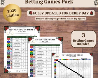 Kentucky Derby Betting Games Pack 2026 – Wagering Grid, Odds Pool, Exacta (PDF)