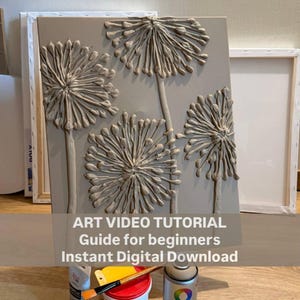 Handledning för texturerad konst, lermall, målning steg för steg, gipsmassaguide för nybörjare