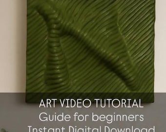 Art Video Painting Tutorial, DIY Class, Abstract Lesson, Step by Step Technique Guide, Masterclass