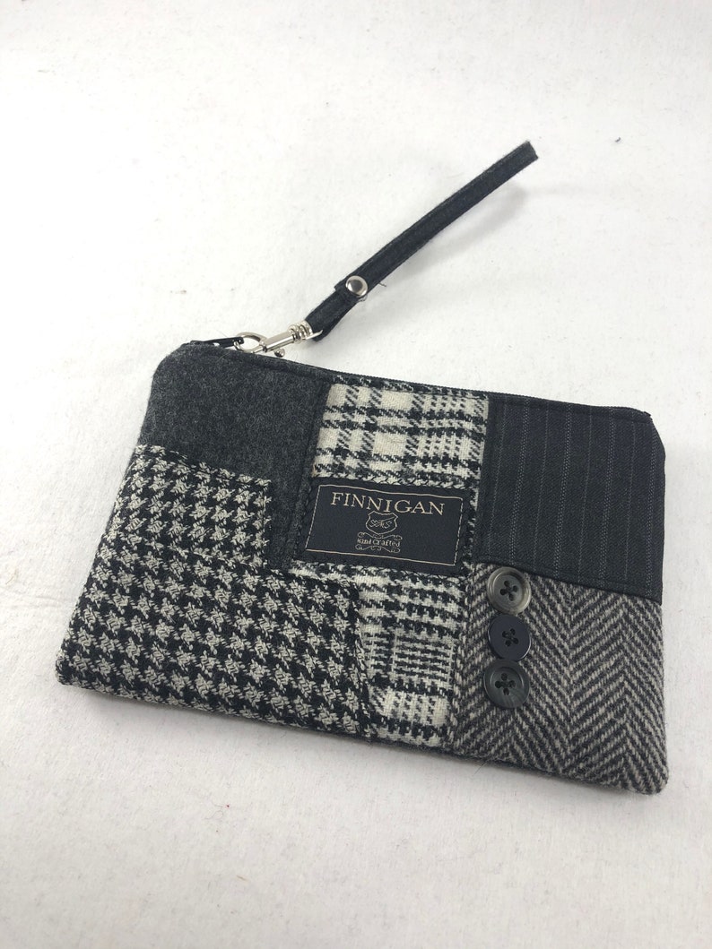 Damen Clutch, Damen Geldbörse, Damen Handgelenkstasche, Handytasche, kleine Geldbörse, Upcycling Geldbörse, Umweltfreundlich, Tragetasche Bild 1