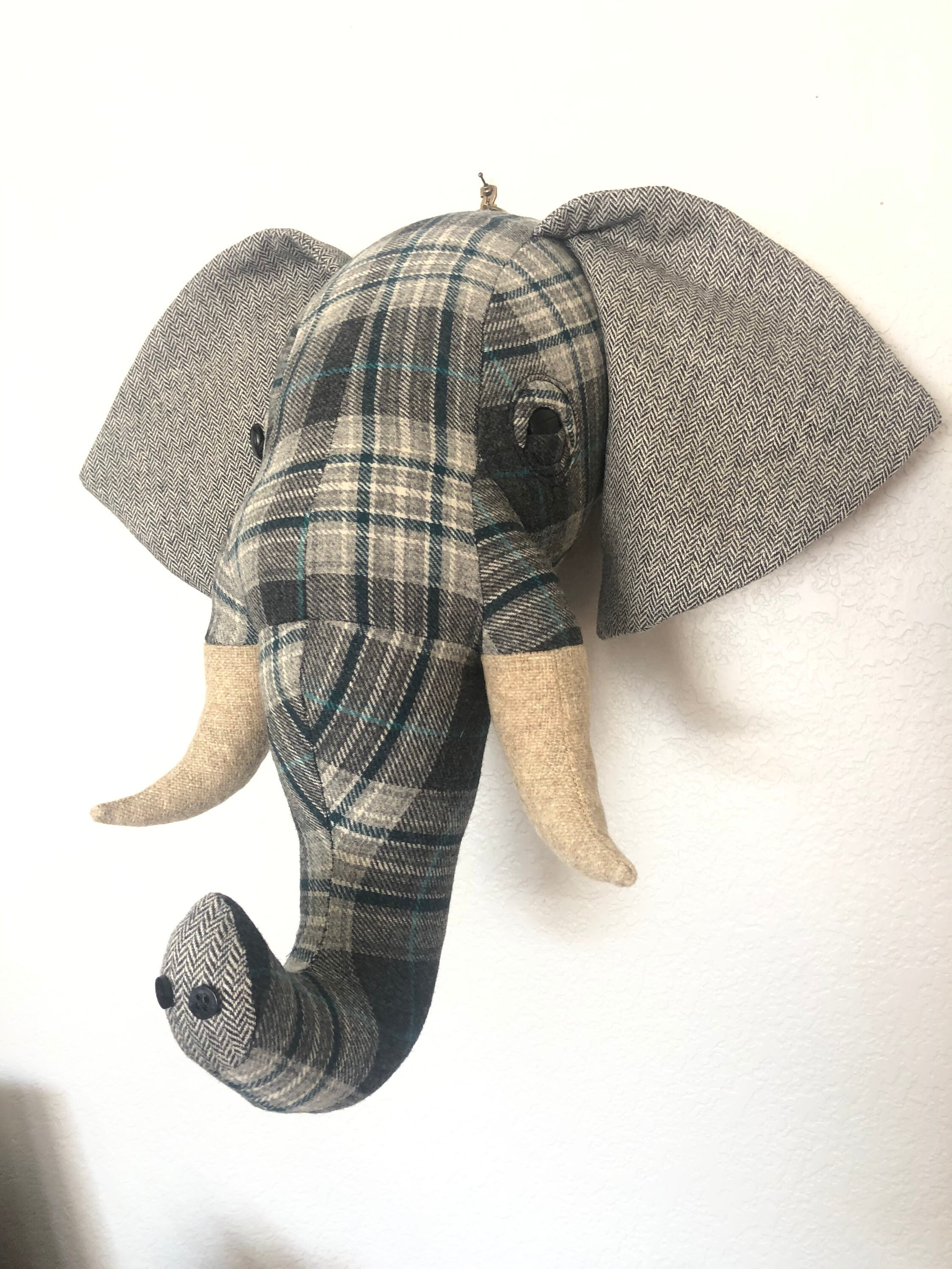 Elephant head wall décor head wall mount Faux taxidermy wall Etsy