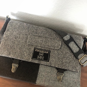 Mens Messenger Bag, Mens Gift Womens laptop Messenger Bag, 15&quot;  Macbook Pro Laptop Sleeve, Canvas tote bag, Upcycled bag