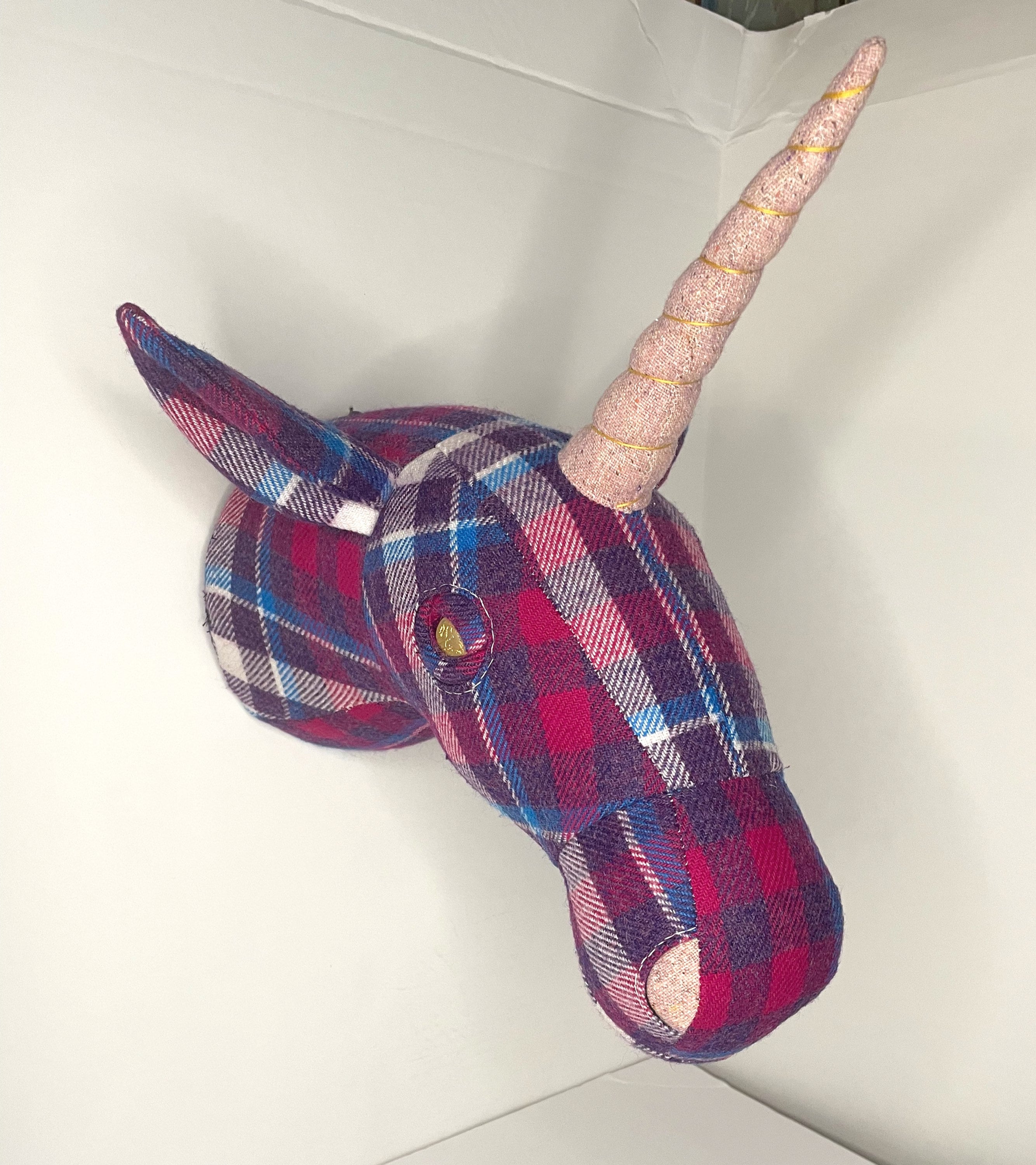 Recycled Wool Unicorn Wall Mount | Ha...
