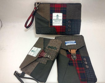 Custom Memory Tote Bag, Upcycled Suit Fabric, Memorial Gift