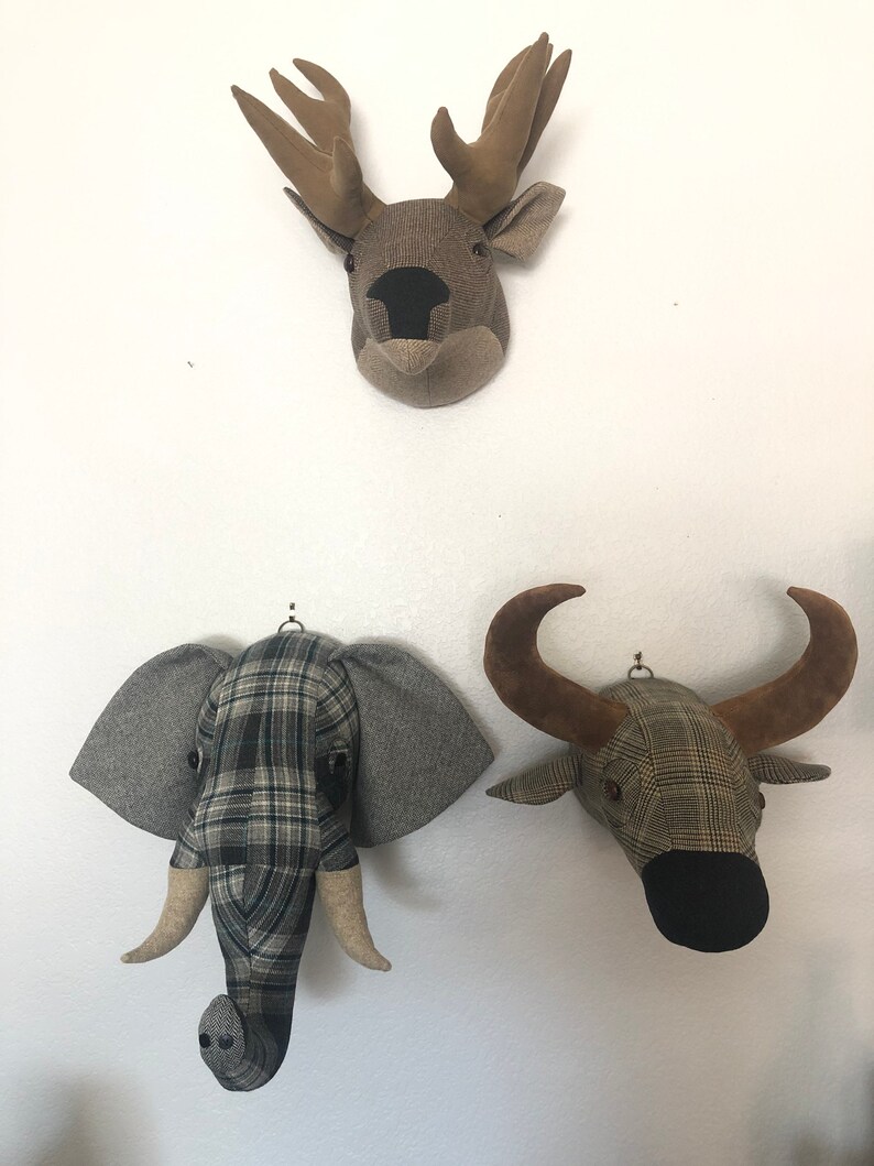 Elephant Head Wall Décor Head Wall Mount Faux Taxidermy Wall Etsy