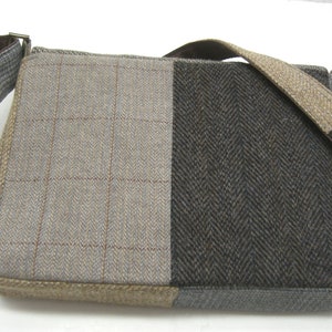Messenger Bag, iPad Case, Eco Friendly Recycled Suit Coat image 5
