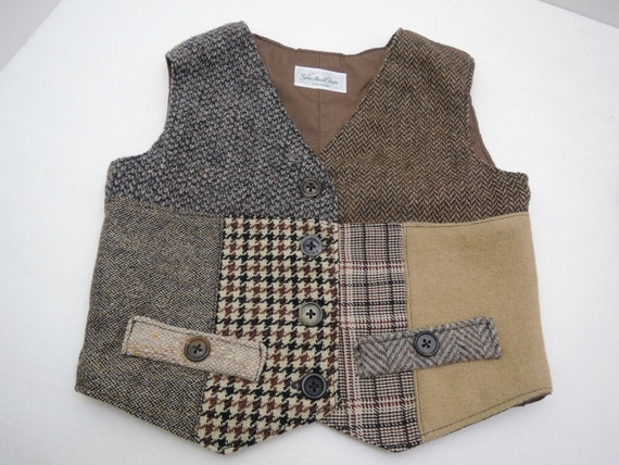 Boys wool shop vest