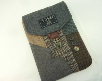 Upcycled Wool iPad Mini Case: Custom Patchwork Tablet Sleeve