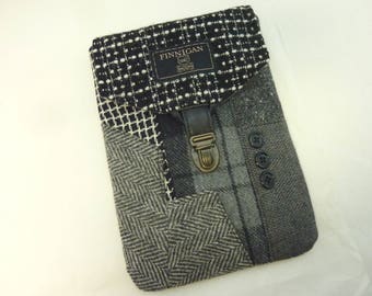 Upcycled Wool iPad Mini Sleeve: Handmade Tablet Cover with Pocket
