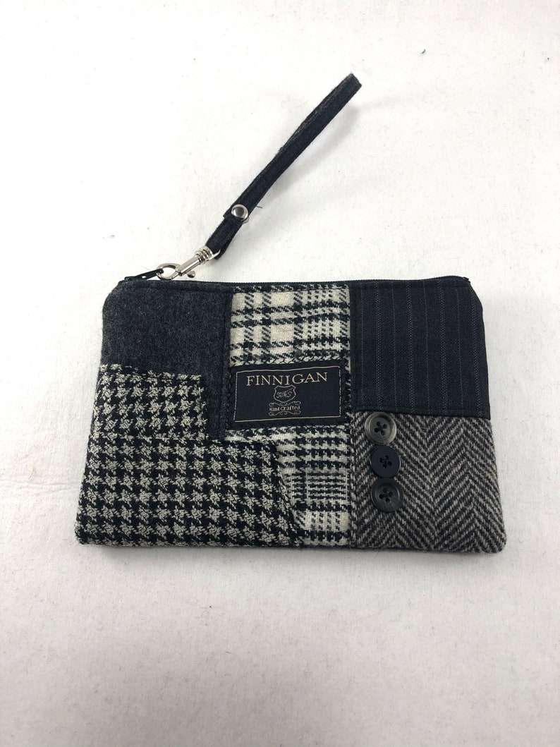 Damen Clutch, Damen Geldbörse, Damen Handgelenkstasche, Handytasche, kleine Geldbörse, Upcycling Geldbörse, Umweltfreundlich, Tragetasche Bild 2