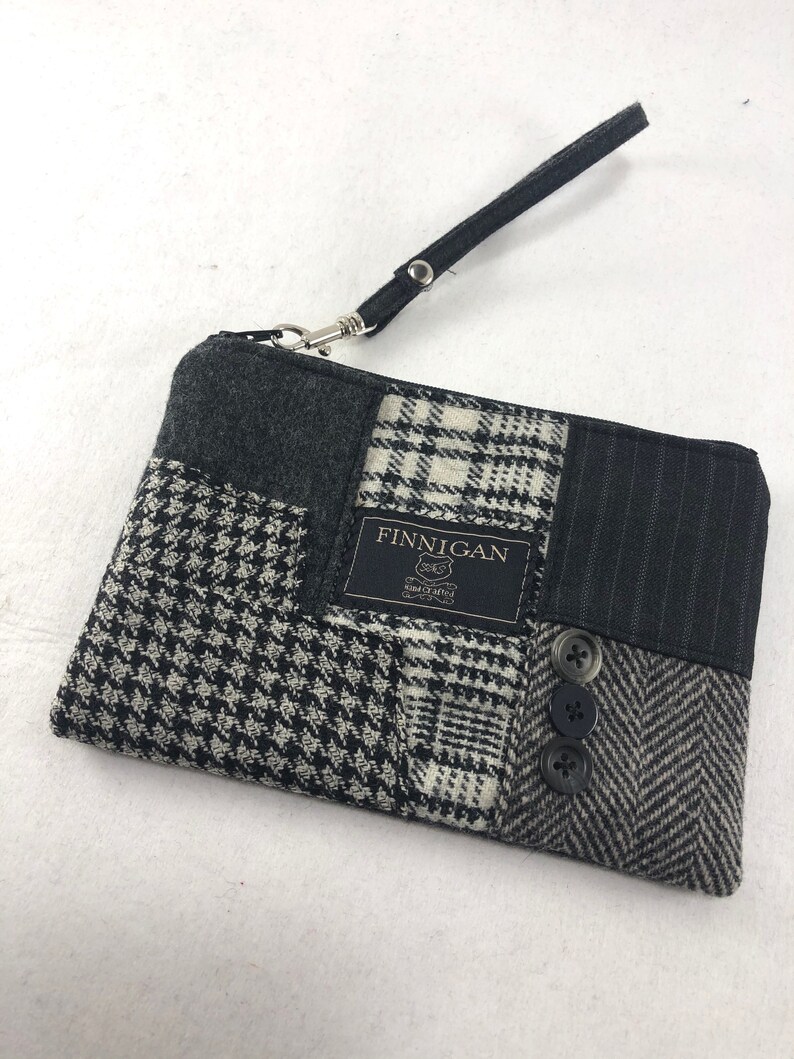 Damen Clutch, Damen Geldbörse, Damen Handgelenkstasche, Handytasche, kleine Geldbörse, Upcycling Geldbörse, Umweltfreundlich, Tragetasche Bild 3