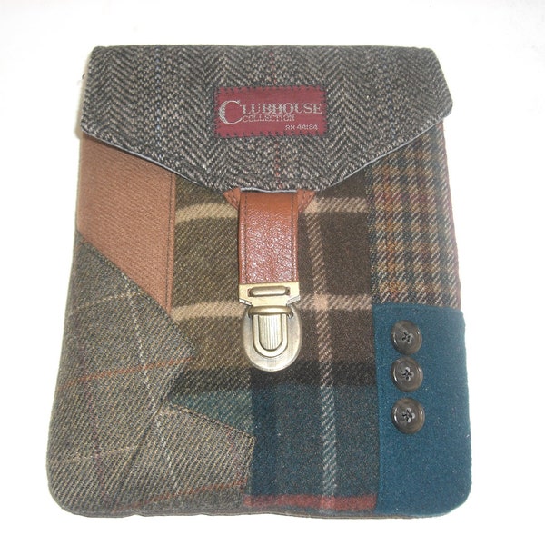 iPad Mini, Nook, kindle , tablet,E-Reader Case, Eco Friendly, Recycled Suit Coat, ready to ship