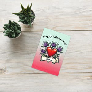 Carte papa tatouage classique pour la fête des pères