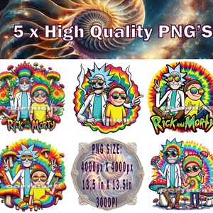 Rick And Morty Png x 5, Rick And Morty T-shirt Design, Rick And Morty Sublimation, Rick And Morty Logo, Rick And Morty Download