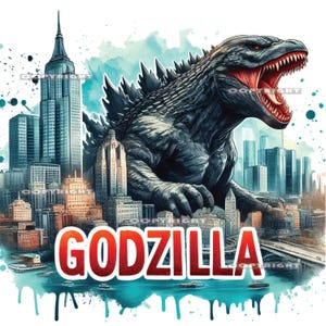 Godzilla PNG X 5, Godzilla and Kong Sublimation, Godzilla T-shirt ...