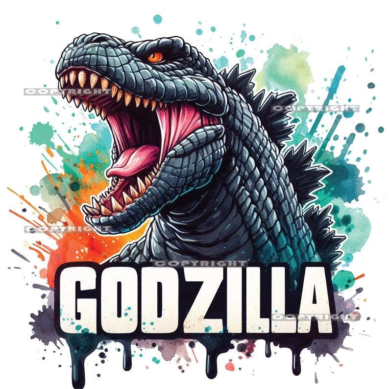 Godzilla PNG X 5, Godzilla and Kong Sublimation, Godzilla T-shirt ...