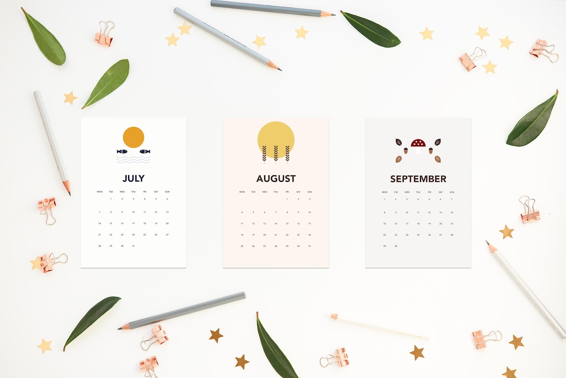 Printable Wall 2025 Calendar | Unique Design | PDF Download | Instant ...